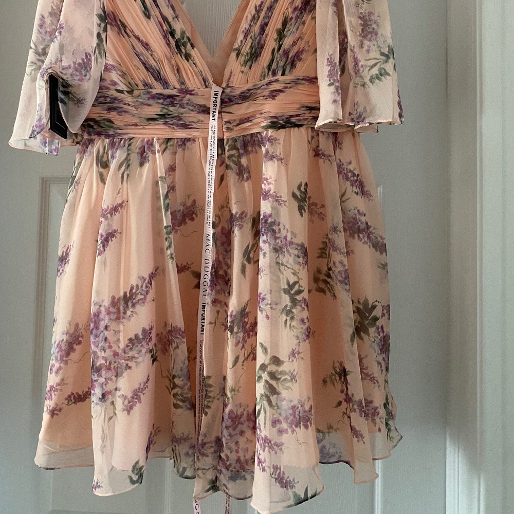 Mac Duggal Floral A-Line Mini Dress - Picture 2 of 5